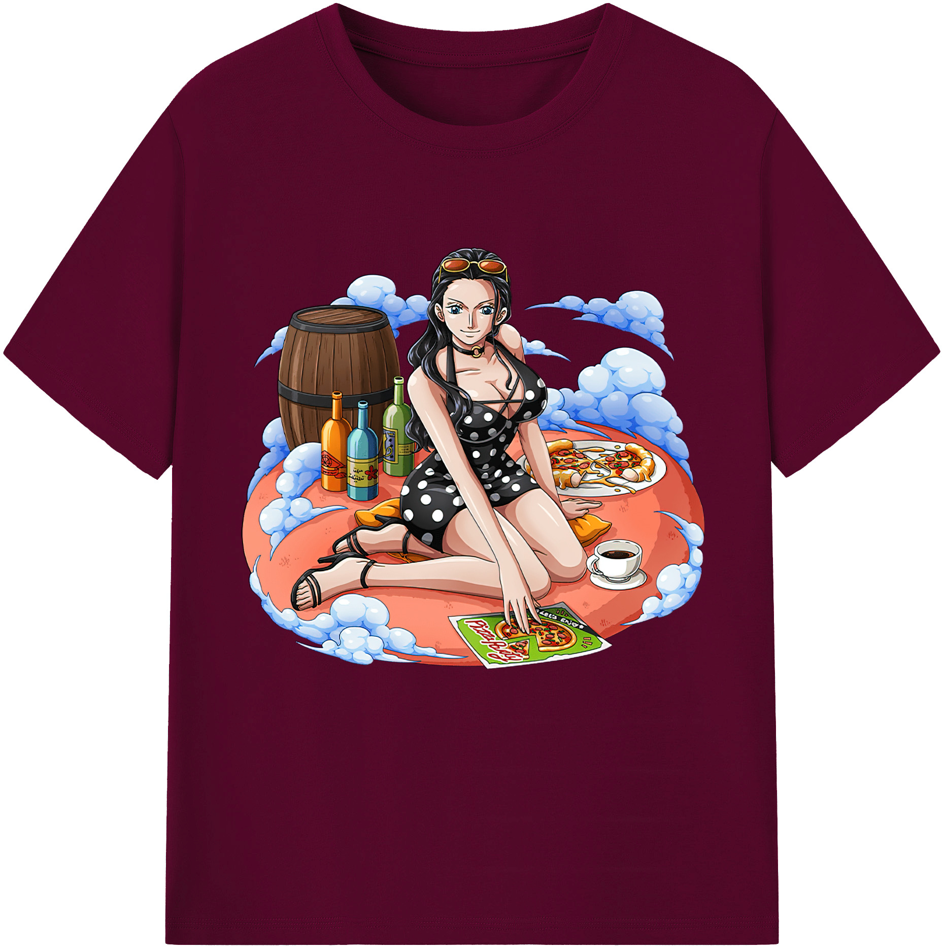 ワンピース ニコ・ロビン ONE PIECE Nico Robin レディースカジュアルプリントTシャツ（綿100％）